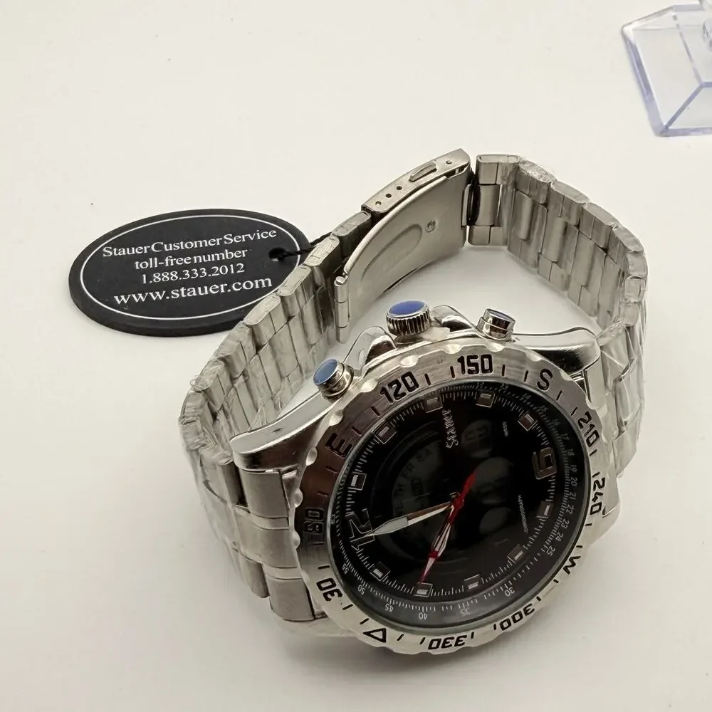 Stauer Compendium Hybrid Chronograph Watch - Oversized Sporty Timepiece